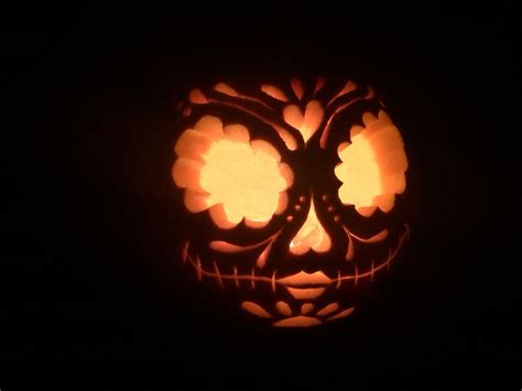 Sugar skull pumpkin carving | Halloween pumpkin carving stencils ...