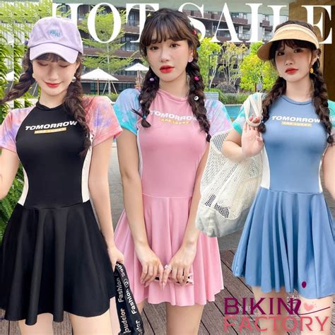 BIKINI FACTORY ชดวายนำผหญง ชดกระโปรง กางเกงขาสน ชดวนพช เนอผายดหยน ม 3ส BK