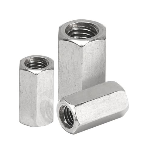 M3 M4 M5 M6 M8 M10 304 Stainless Steel Rod Long Coupling Nut Hex High