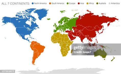 73 Map Of The 7 Continents Stock Photos, High-Res Pictures, and Images - Getty Images