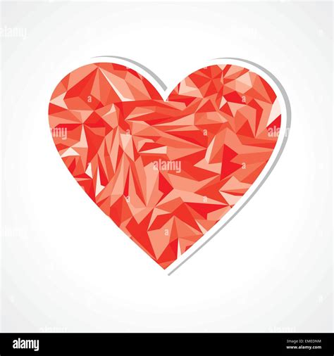 Abstract Triangle Heart Symbolvector Illustration Stock Vector Image