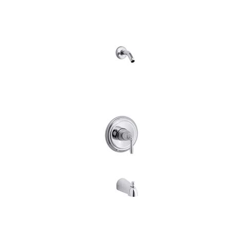 Kohler 1 Handle Rite Temp Bath And Shower Valve Trim Kit In Polished Chrome Valve Not Included