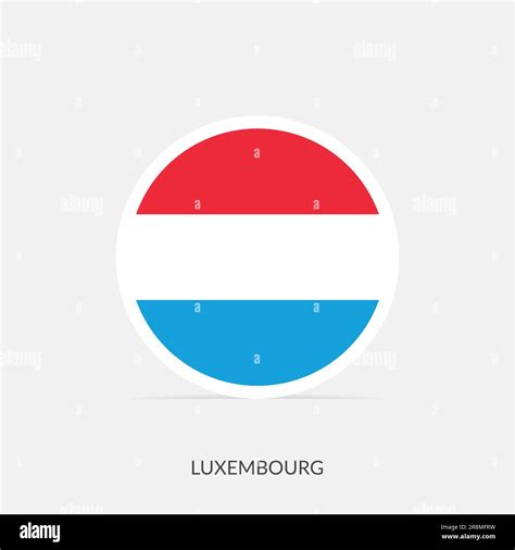 Luxembourg Round Flag Icon With Shadow Stock Vector Image And Art Alamy