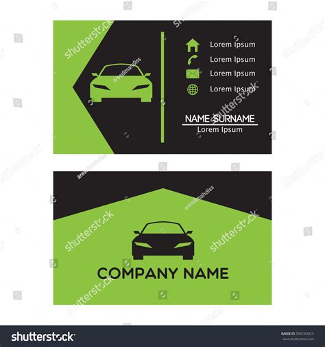 Auto Car Business Card Design Template Stock Vector (Royalty Free ...