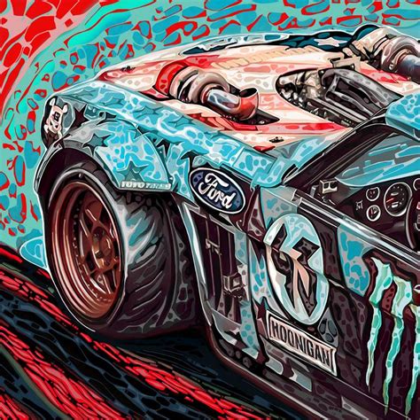 Hoonicorn Drift Car V Painting by João Bello | Saatchi Art