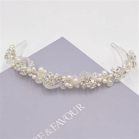 Odette Vintage Inspired Pearl And Diamante Bridal Headband