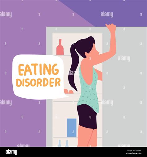 Girl With Eating Disorder Stock Vector Image And Art Alamy