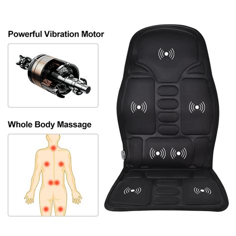 Electric Portable Heating Vibrating Back Massager Cushion for Car Home Office EPM3 | Sadoun.com