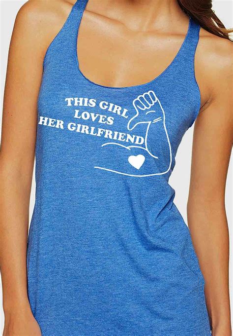 This Girl Loves Her Girlfriend Gay Lesbian Racerback Tank Top Etsy