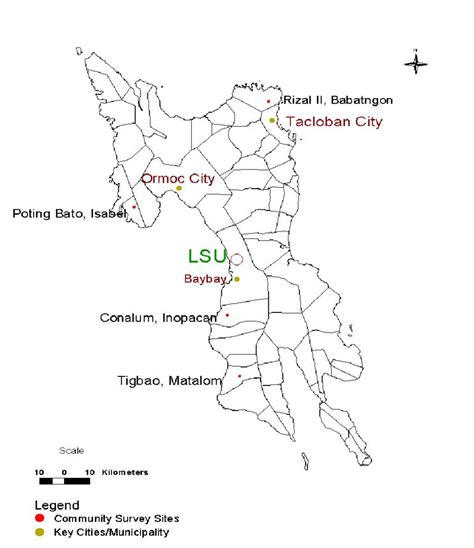 Location of the four communities in Leyte Province | Download ...