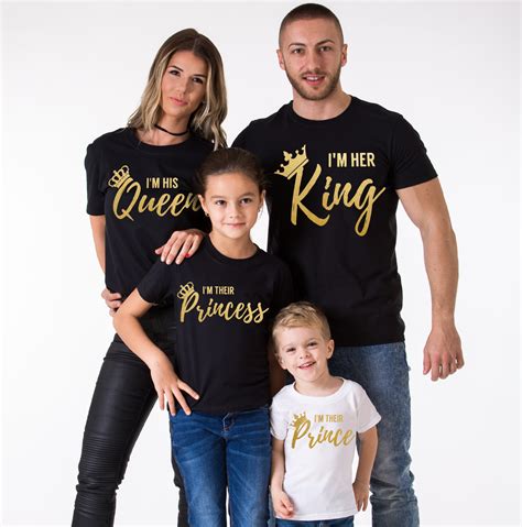 Camisetas King Queen Princess Familiares Camiseta Familiar Padre Madre