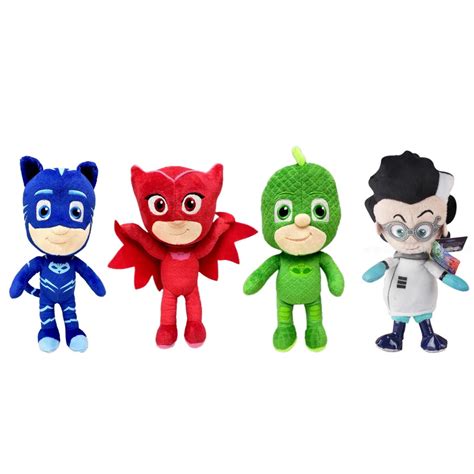 Kit Bonecos De Pel Cia Lagartixo Menino Gato Corujita E Romeu Pj Masks