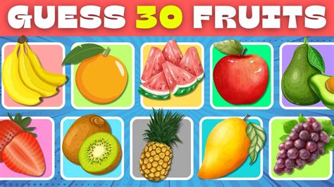 Guess The Fruit Name In 3 Seconds Guess The Fruit Quiz YouTube