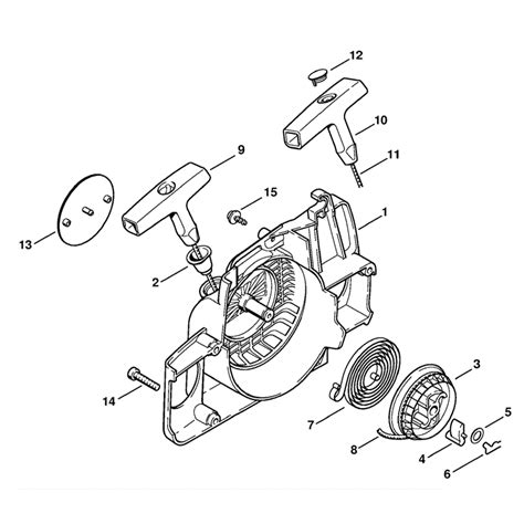 Stihl Ms Chainsaw Ms D Parts Diagram Rewind Starter