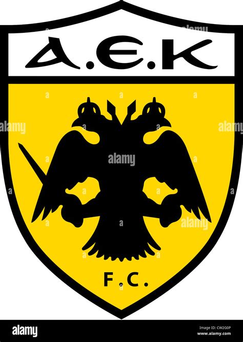 Logo Of Greek Football Team Aek Athens Fc Stock Photo Alamy