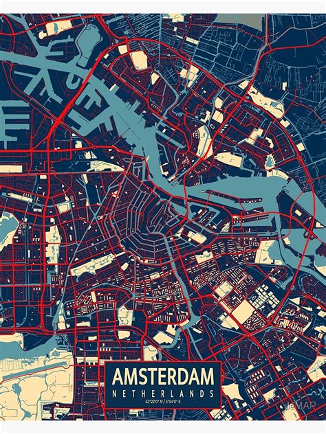 Amsterdam City Map Of The Netherlands Hope Poster By DeMAP