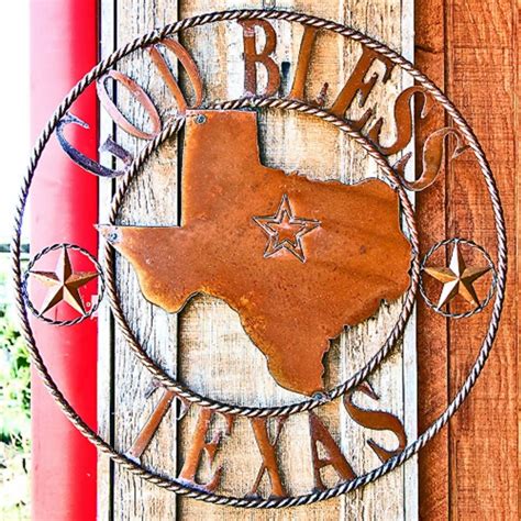 God Bless Texas Sign