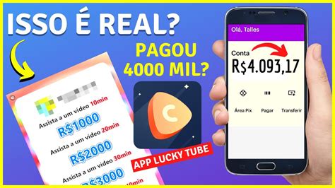 App Lucky Tube Paga R 4 000 00 Em 40 Minutos App Que Paga Para