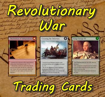 Revolutionary War Trading Cards by Technology Integration Depot | TPT