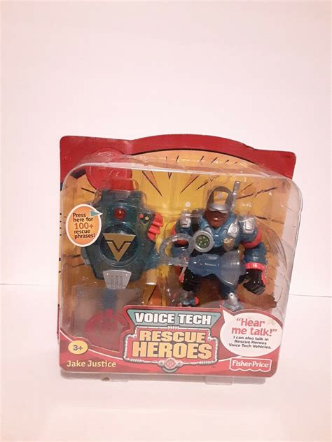 Fisher Price Rescue Heroes Voice Tech Jake Justice Mission BRAND NEW