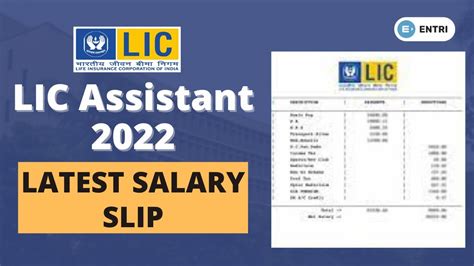 LIC ASSISTANT 2022 Salary Slip LIC Assistant Salary Slip Details LIC