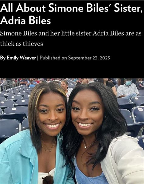 All About Simone Biles' Sister, Adria Biles Simone Biles and her little ...