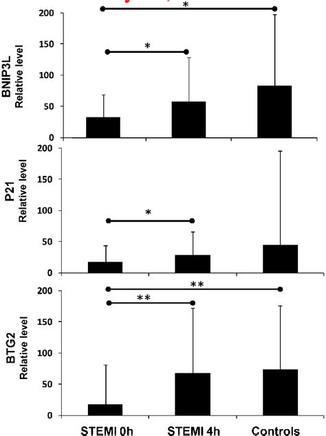 Analysis of the expression levels of the genes in the study groups ... 
