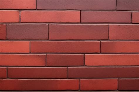 Una Pared De Ladrillo Rojo Con Un Acabado Rojo Oscuro Foto Premium