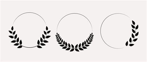 Laurel Wreath Collection Set Vector Illustration Eps10 3355404 Vector