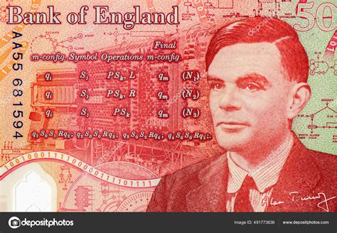 Alan Turing Bank Note Image Christopher Furlonges Portrait Great ...