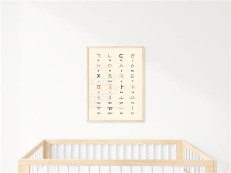 Educational Korean Alphabet Hangul Chart Basic Hangul Chart Printable ...