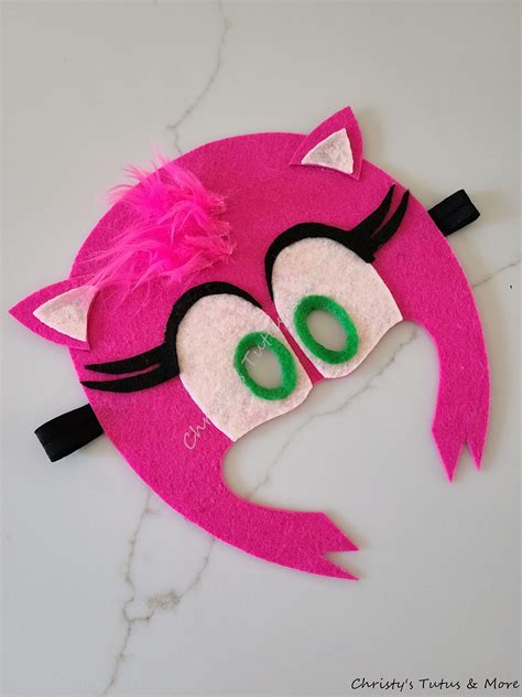 Amy Rose Mask Hedgehog Face Girl Hedgehog Costume Pink Etsy Canada