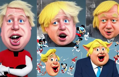 Boris Johnson As The Disney Version Of Pinocchio With Stable