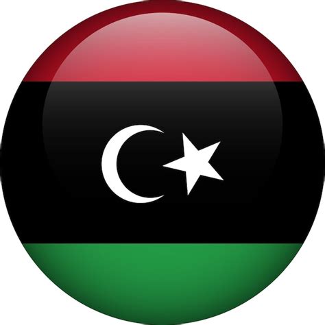 Premium Vector | Libya flag button round flag of libya vector flag ...