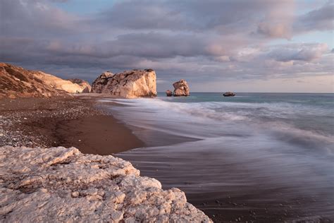 Petra Tou Romiou Aphrodite Rock Beach Beach Bathing In Pafos Cyprus