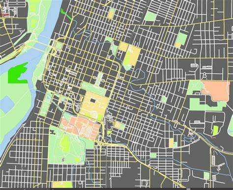 Salem Oregon US: Free download vector map of Salem Oregon US in Ai, PDF ...