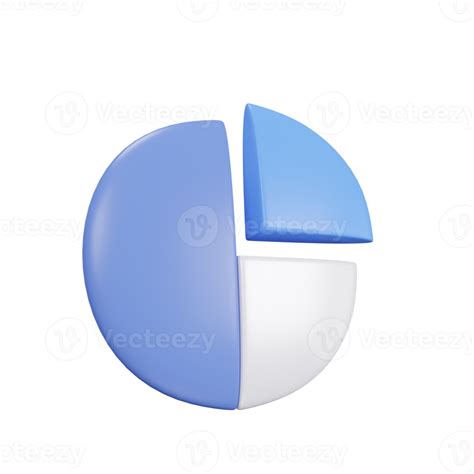 Pie Chart For Business With Minimal Style D Rendering Png