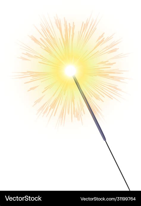 Sparkler bonfire icon cartoon style Royalty Free Vector