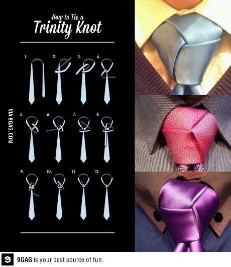 How To Tie A Trinity Necktie Knot Know Your Style Stropdas Strik