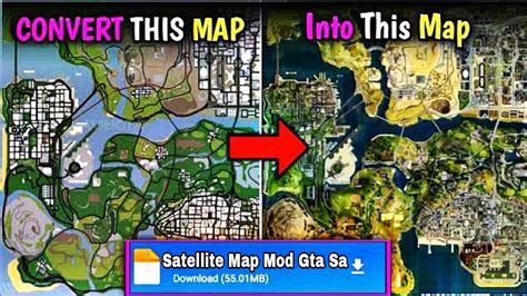 50MB New Satellite Map Mod For Gta Sa Android HD Map V Style Map