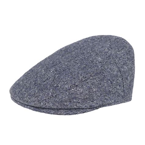 Donegal Tweed Flat Cap In Dark Blue Salt And Pepper Tweed Cap Magee 1866