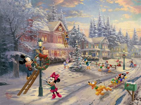 Mickey S Victorian Christmas Limited Edition Canvas Sn Standard N