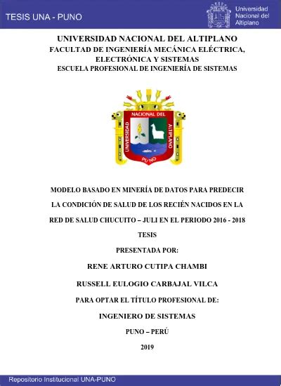 Modelo Basado En Miner A De Datos Para Predecir La Condici N De Salud