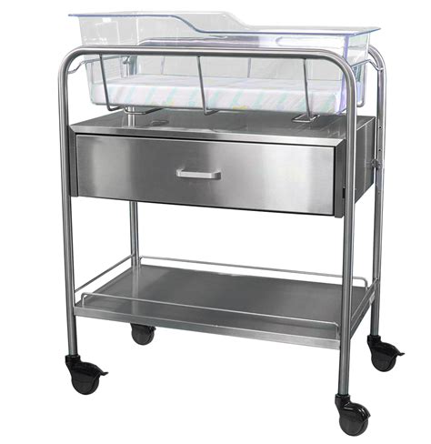 Stainless Steel Bassinet Carrier With Drawer Bottom Shelf Novum