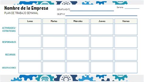 Plan De Trabajo Semanal Ejemplos Formatos | The Best Porn Website