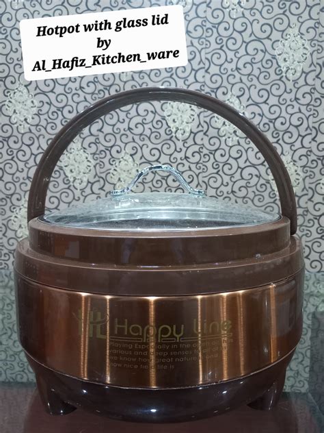 Single Hot Pot XL Sixe With Glass Lid ROTI POT Food Warmer Steel Body Daraz Pk