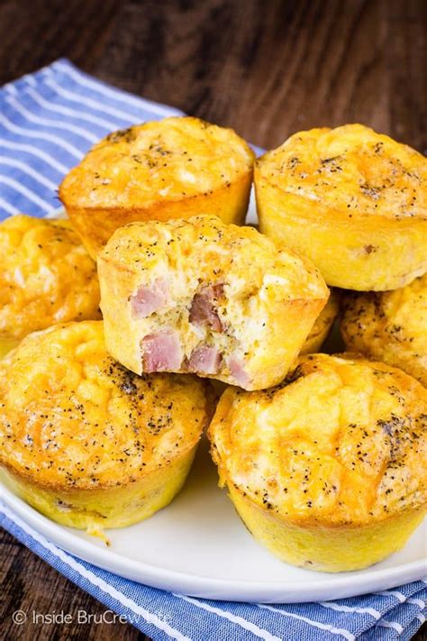 Baked Ham And Cheese Egg Muffins These Easy Egg Muffins Are Loaded