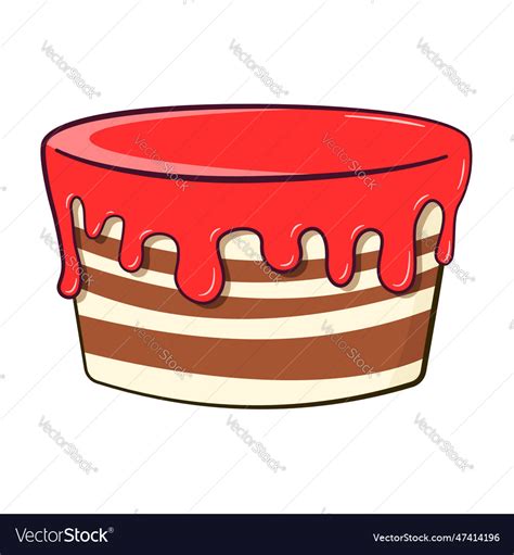 Strawberry Birthday Cake Royalty Free Vector Image