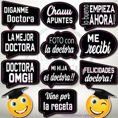 Photo Props Imprimible Graduaci N Medicina Doctora Festejemos Con Estilo