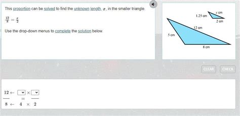 This Proportion Can Be Solved To Find The Unknown Length X In The